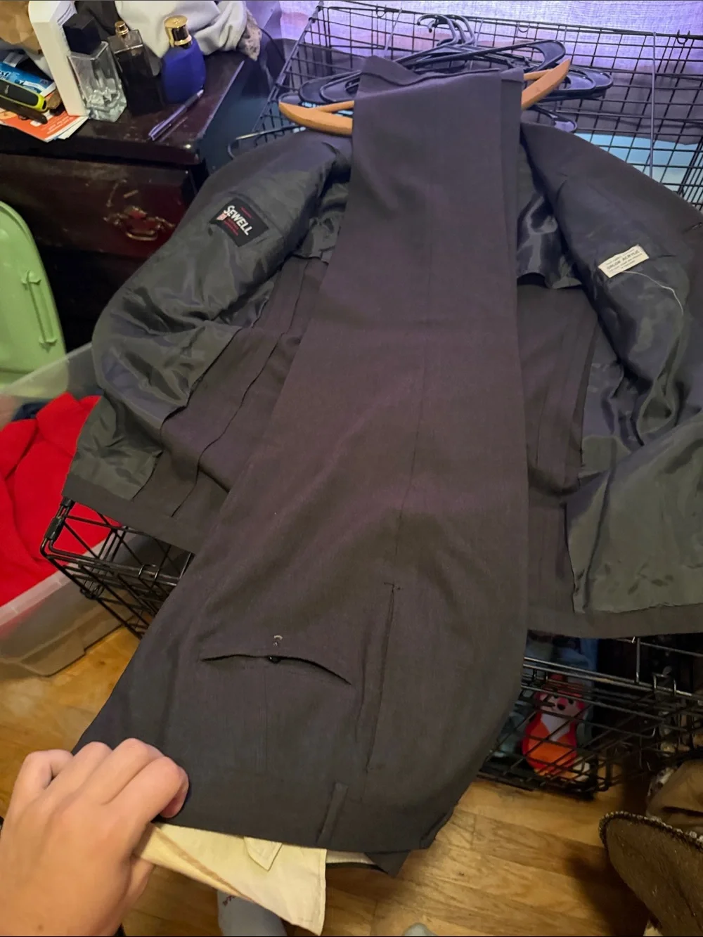Swell Men's Dark Charcoal Jacket and Pants Set